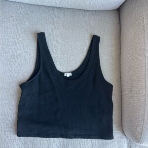 Aerie Black loose cropped Tank Top
